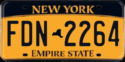 NY license plate FDN2264