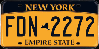 NY license plate FDN2272