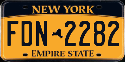 NY license plate FDN2282