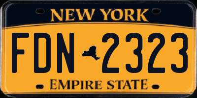 NY license plate FDN2323