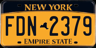 NY license plate FDN2379