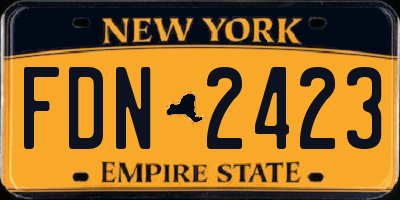 NY license plate FDN2423