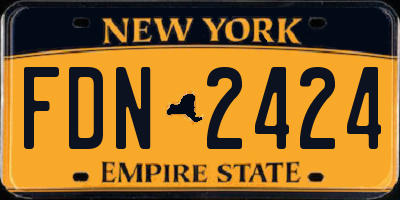 NY license plate FDN2424