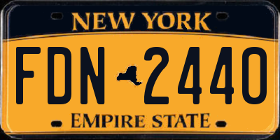 NY license plate FDN2440
