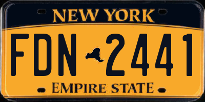 NY license plate FDN2441