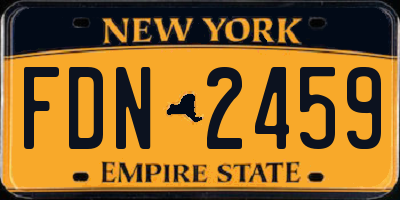NY license plate FDN2459