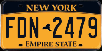 NY license plate FDN2479