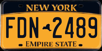 NY license plate FDN2489