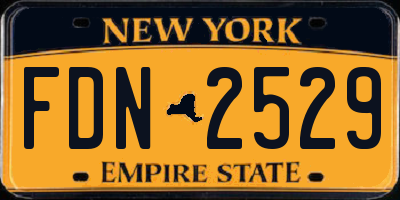 NY license plate FDN2529