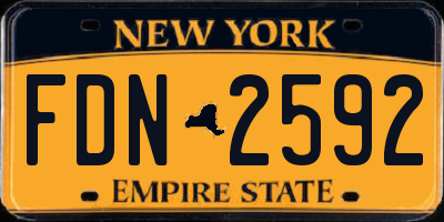 NY license plate FDN2592