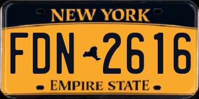 NY license plate FDN2616