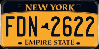 NY license plate FDN2622
