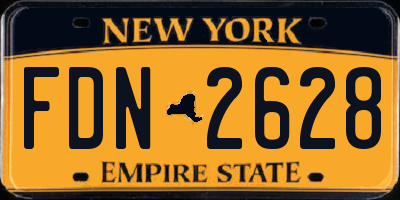 NY license plate FDN2628
