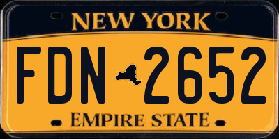 NY license plate FDN2652
