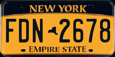 NY license plate FDN2678