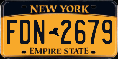 NY license plate FDN2679