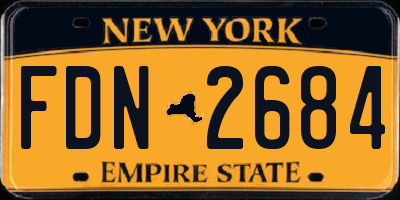 NY license plate FDN2684
