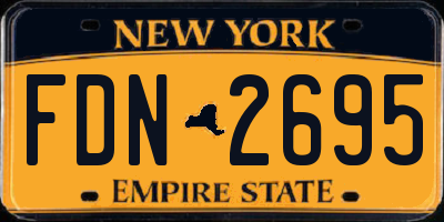 NY license plate FDN2695