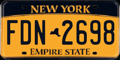 NY license plate FDN2698