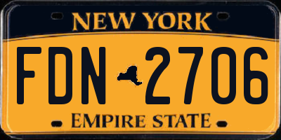 NY license plate FDN2706
