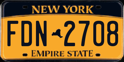 NY license plate FDN2708