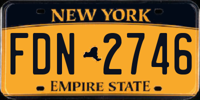 NY license plate FDN2746