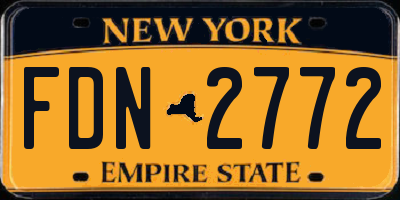 NY license plate FDN2772