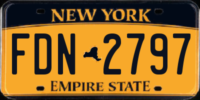 NY license plate FDN2797