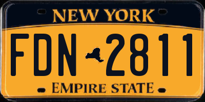 NY license plate FDN2811