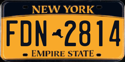 NY license plate FDN2814