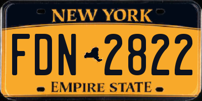 NY license plate FDN2822