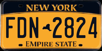 NY license plate FDN2824