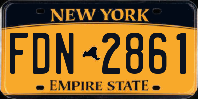 NY license plate FDN2861