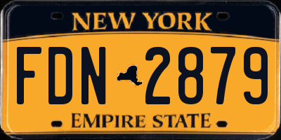 NY license plate FDN2879