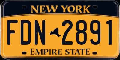 NY license plate FDN2891