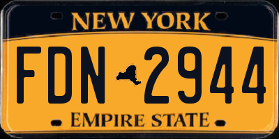 NY license plate FDN2944