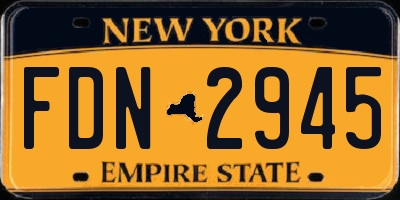 NY license plate FDN2945