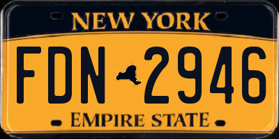 NY license plate FDN2946