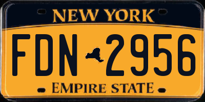 NY license plate FDN2956