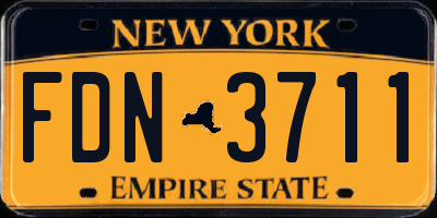 NY license plate FDN3711