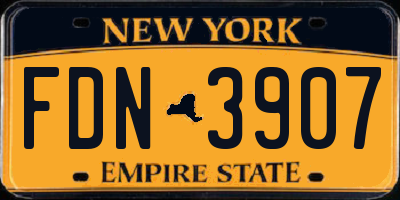 NY license plate FDN3907