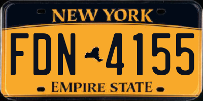 NY license plate FDN4155