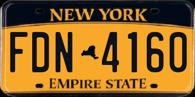 NY license plate FDN4160