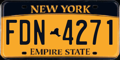NY license plate FDN4271
