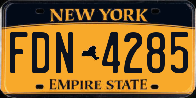NY license plate FDN4285