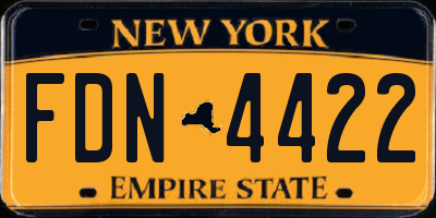 NY license plate FDN4422