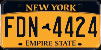 NY license plate FDN4424