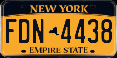 NY license plate FDN4438
