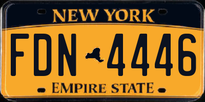 NY license plate FDN4446
