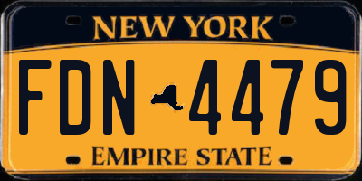 NY license plate FDN4479